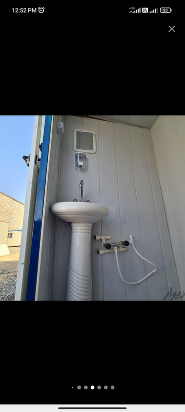 کانکس تک چشمه توالت و حمام شیب دار تیپ A